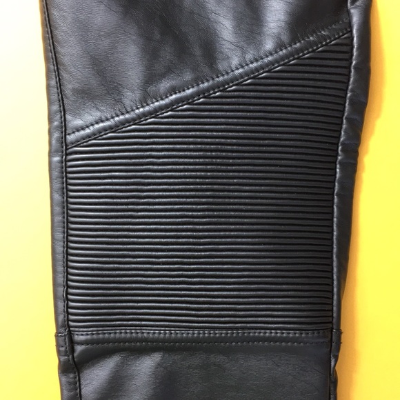 H&M Divided Ankle Moto Faux Leather Skinny Pants - Picture 8 of 12